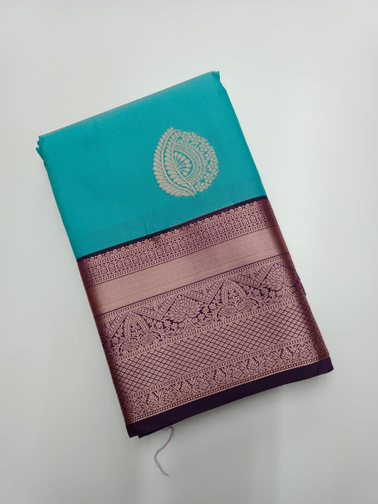 KANCHIPURAM SEMI SILK SAREE - B S CHANNABASAPPA & SONS