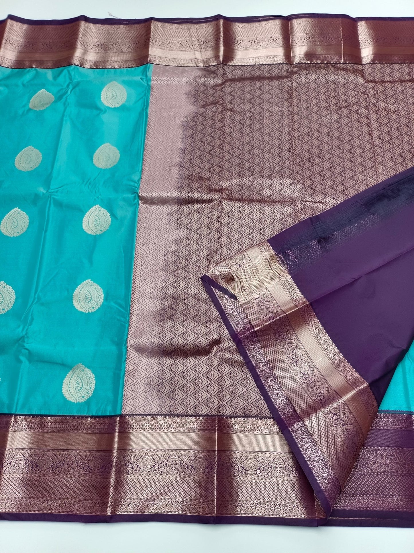 KANCHIPURAM SEMI SILK SAREE - B S CHANNABASAPPA & SONS