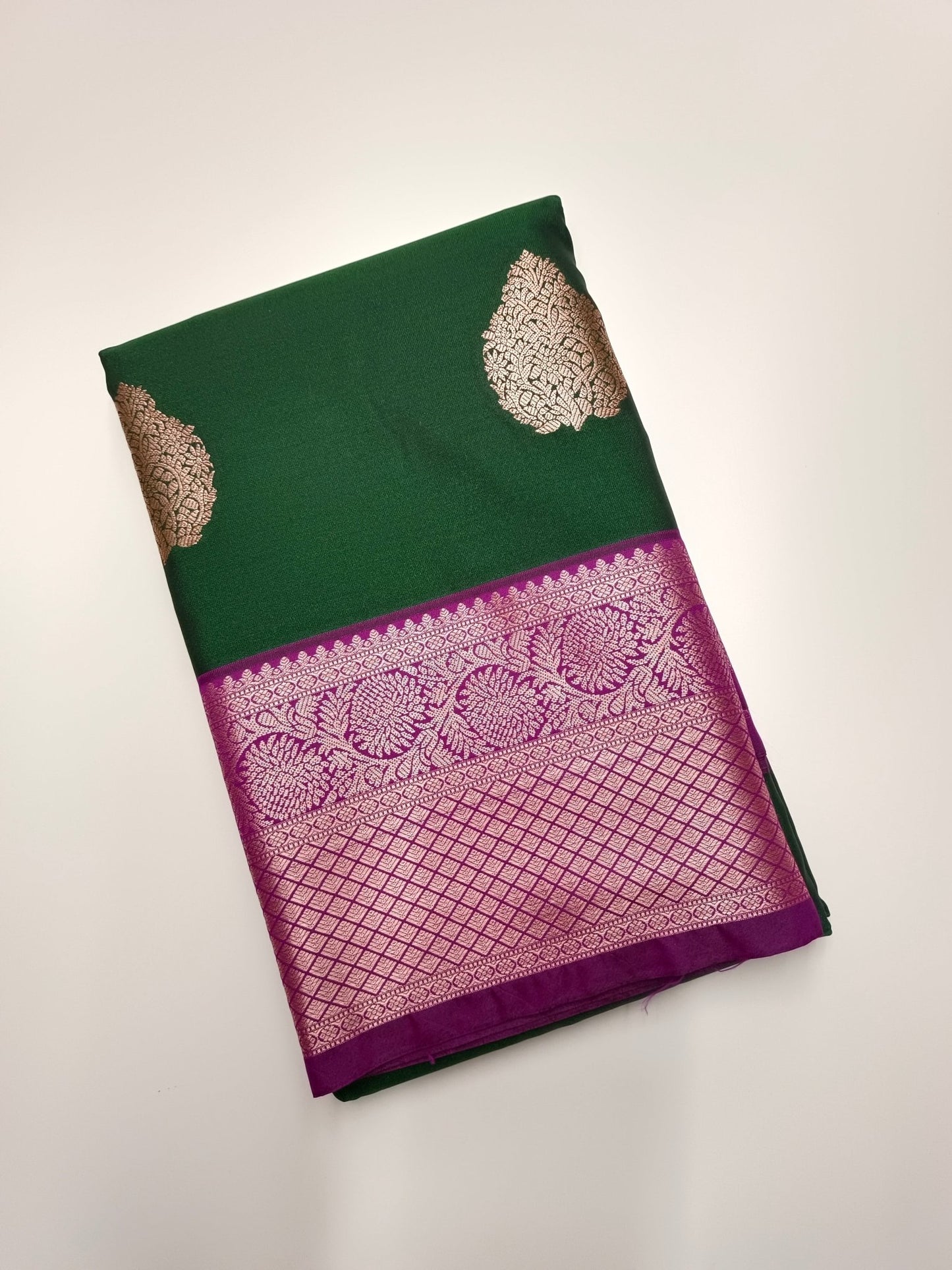 KANCHIPURAM SEMI SILK SAREE - B S CHANNABASAPPA & SONS