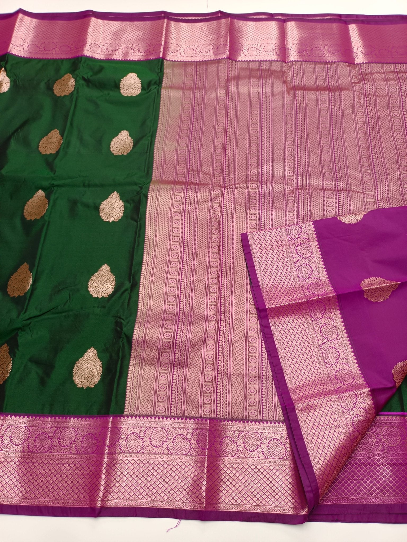 KANCHIPURAM SEMI SILK SAREE - B S CHANNABASAPPA & SONS