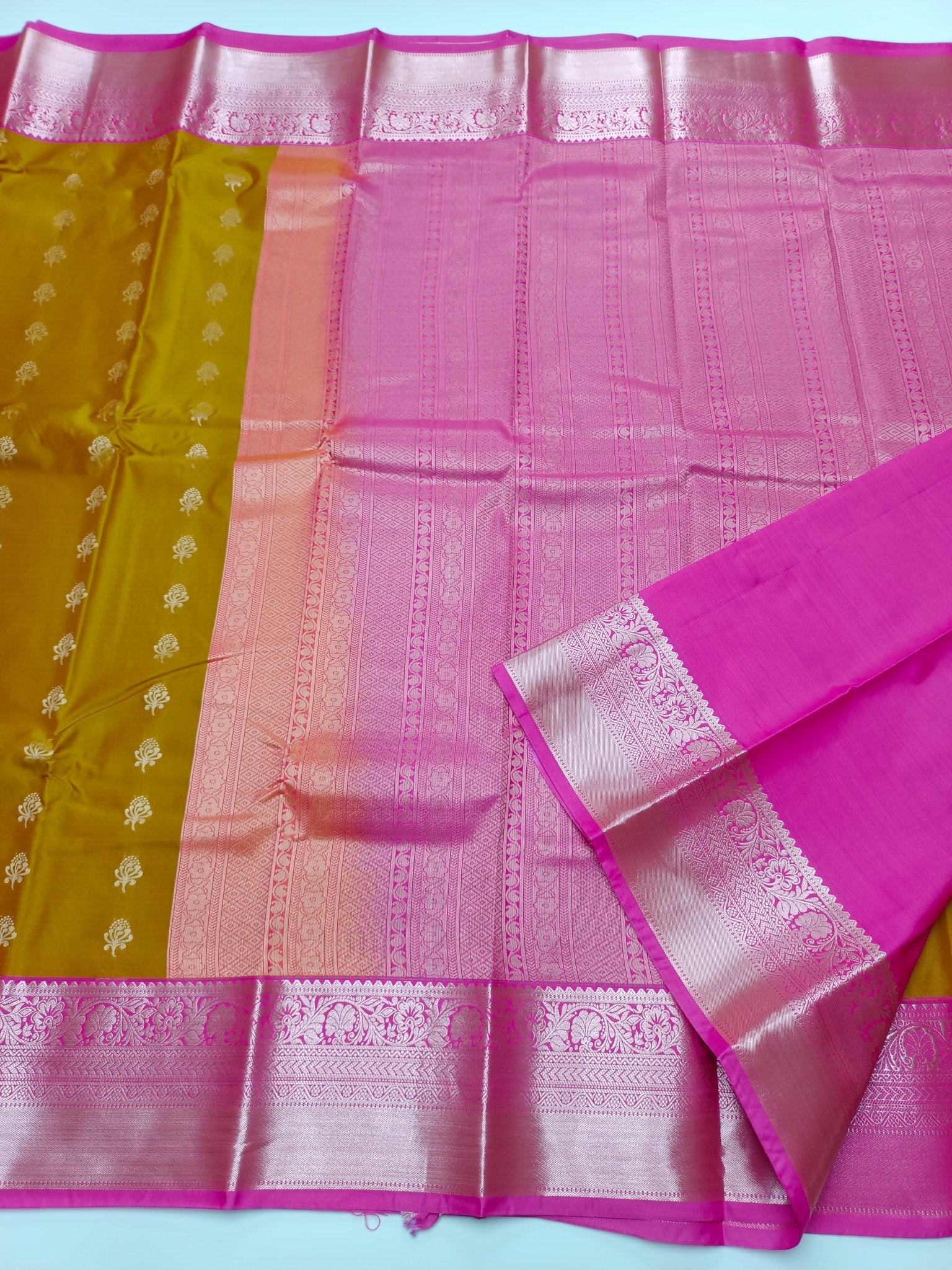 KANCHIPURAM SEMI SILK SAREE - B S CHANNABASAPPA & SONS