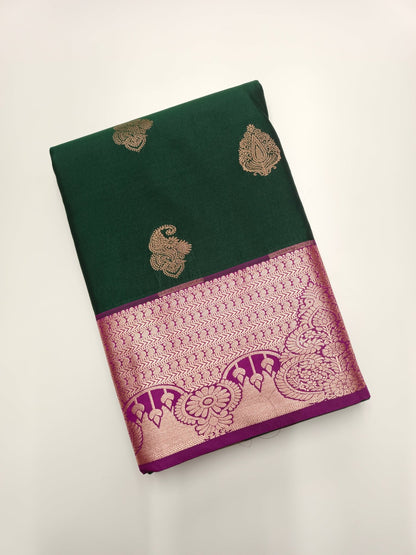 KANCHIPURAM SEMI SILK SAREE - B S CHANNABASAPPA & SONS