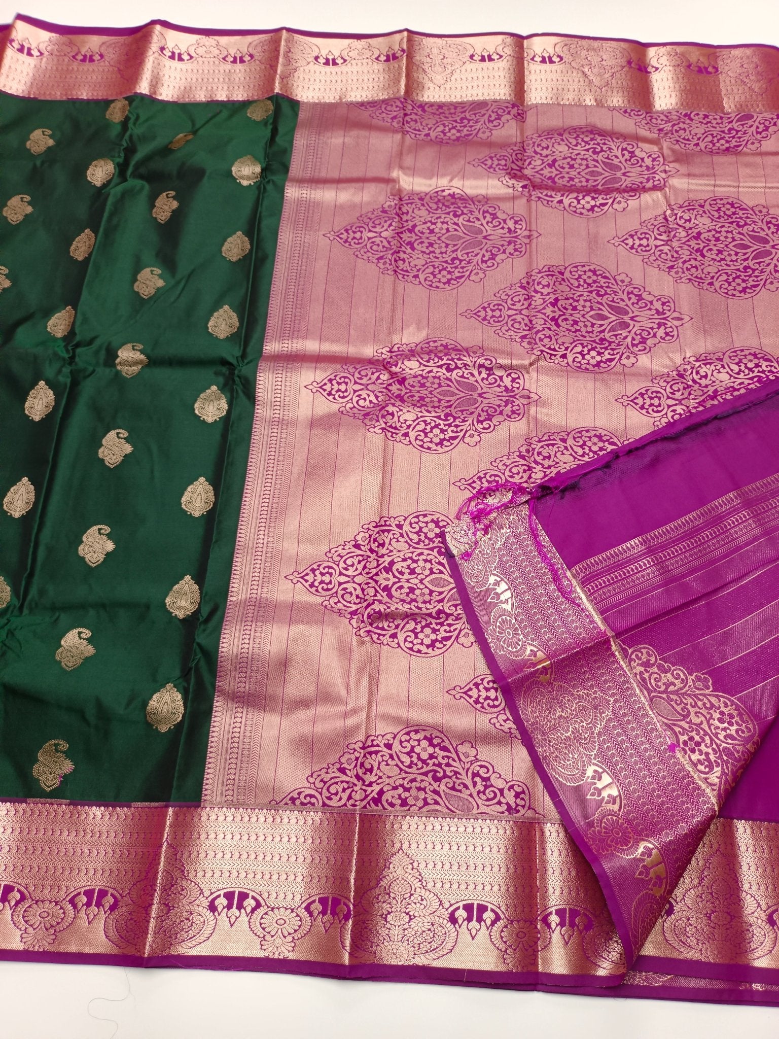 KANCHIPURAM SEMI SILK SAREE - B S CHANNABASAPPA & SONS