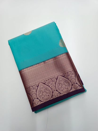 KANCHIPURAM SEMI SILK SAREE - B S CHANNABASAPPA & SONS