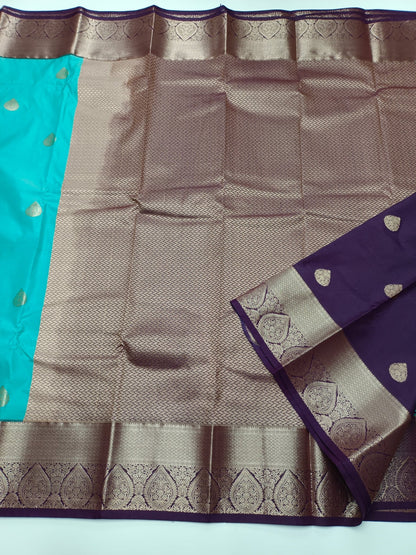 KANCHIPURAM SEMI SILK SAREE - B S CHANNABASAPPA & SONS