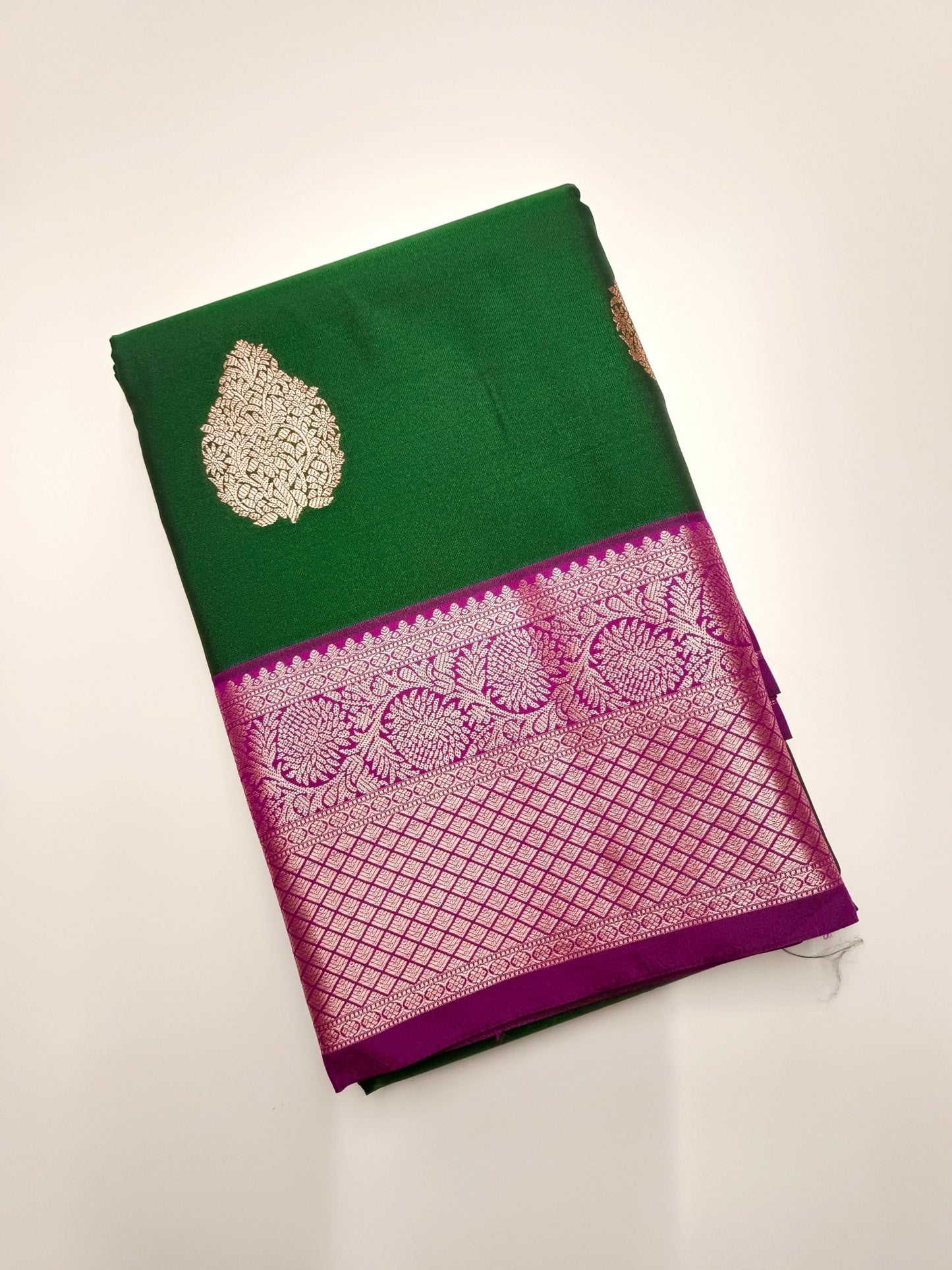 KANCHIPURAM SEMI SILK SAREE - B S CHANNABASAPPA & SONS