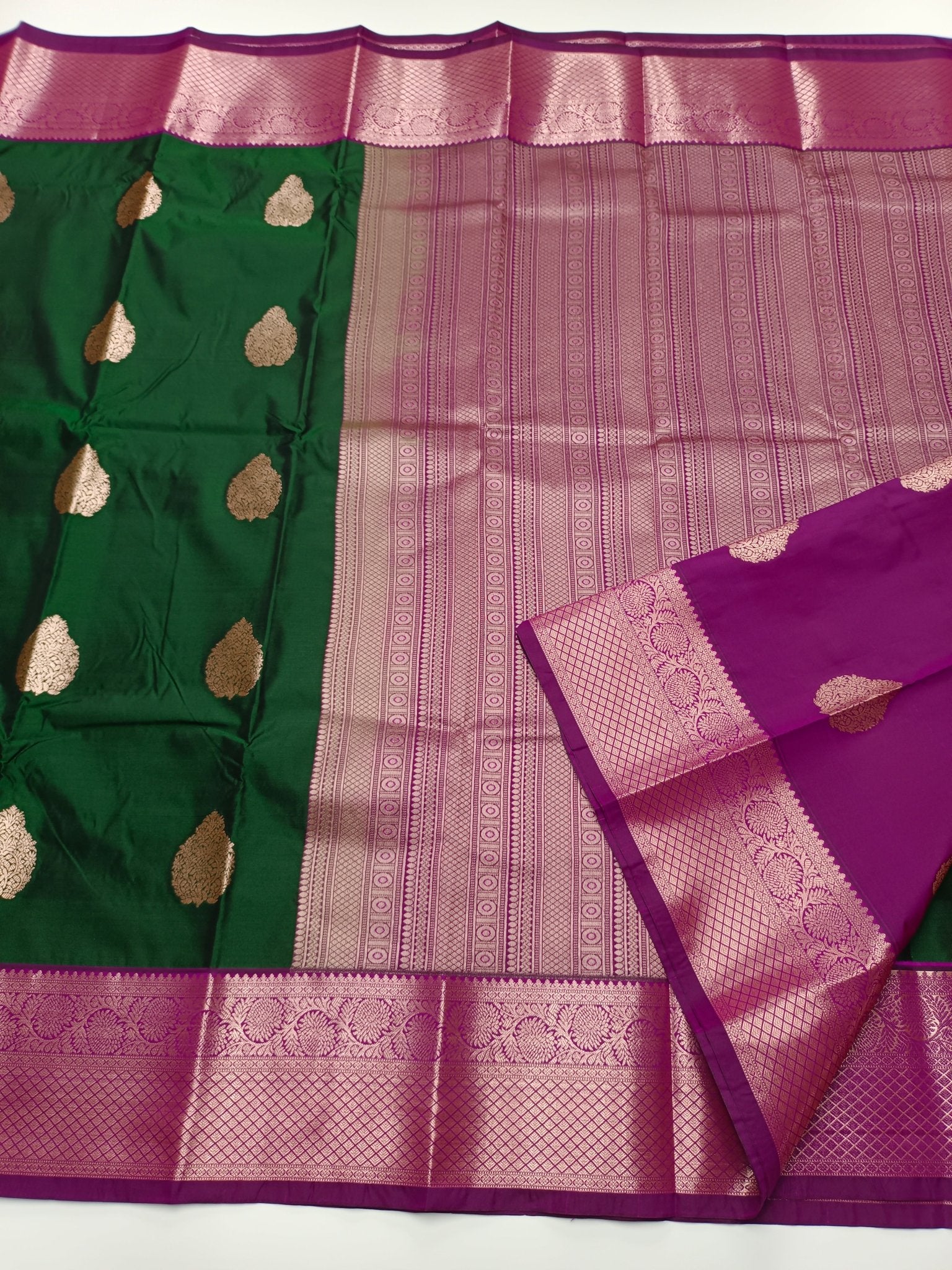 KANCHIPURAM SEMI SILK SAREE - B S CHANNABASAPPA & SONS