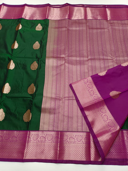 KANCHIPURAM SEMI SILK SAREE - B S CHANNABASAPPA & SONS