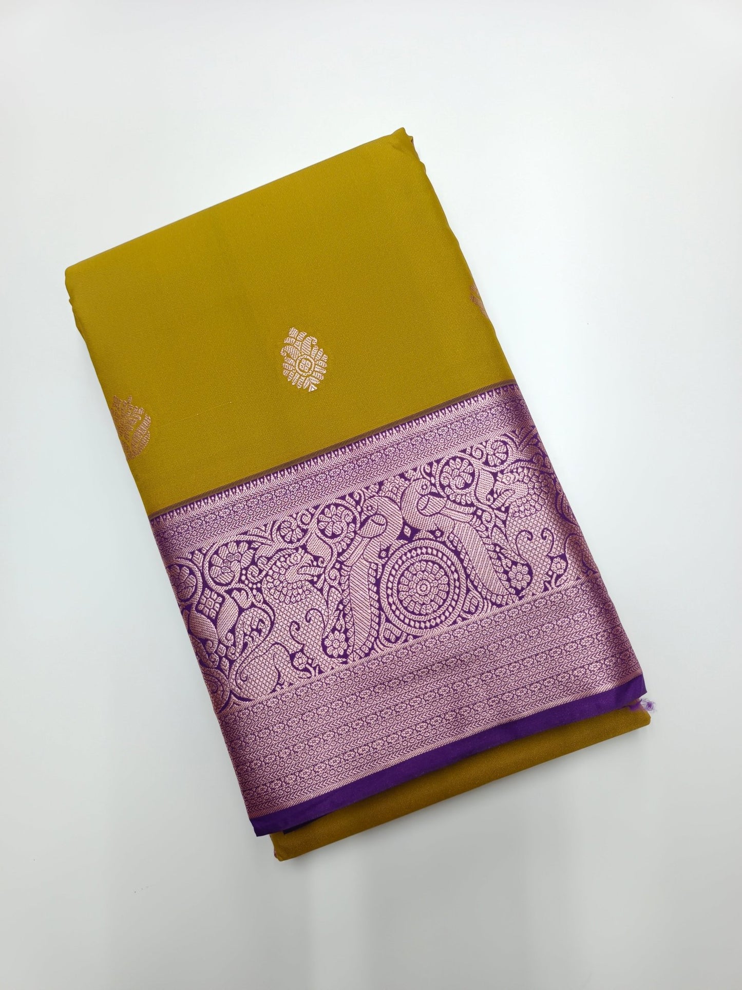 KANCHIPURAM SEMI SILK SAREE - B S CHANNABASAPPA & SONS
