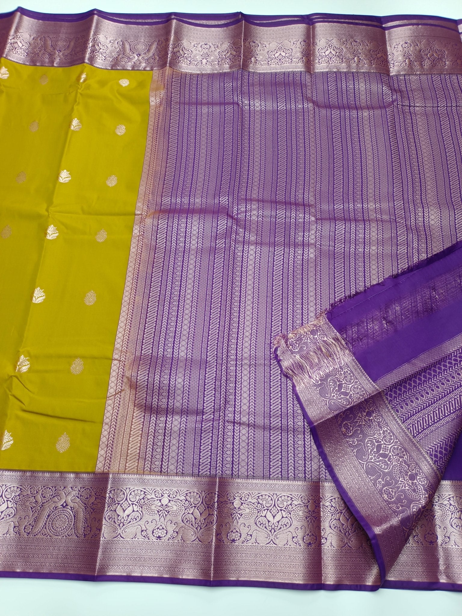 KANCHIPURAM SEMI SILK SAREE - B S CHANNABASAPPA & SONS