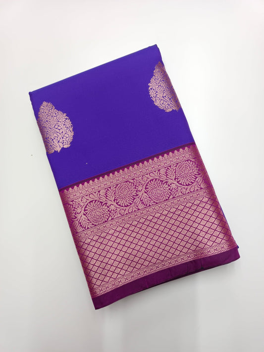 KANCHIPURAM SEMI SILK SAREE - B S CHANNABASAPPA & SONS