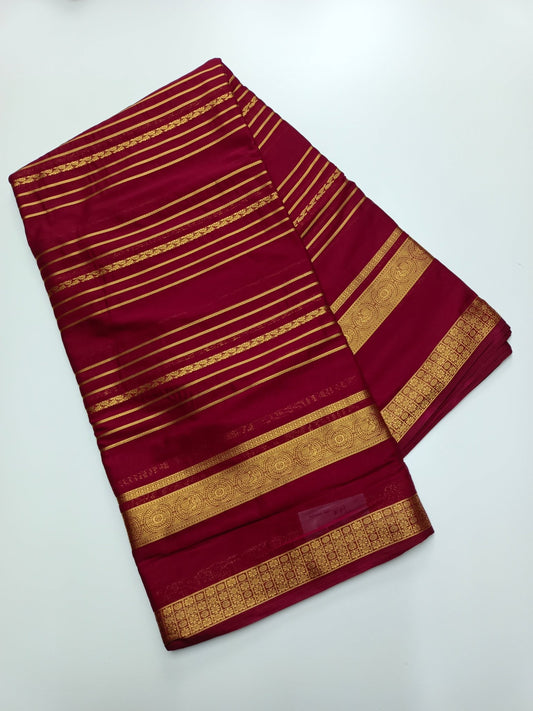 SEMI CREPE SILK SAREE - B S CHANNABASAPPA & SONS