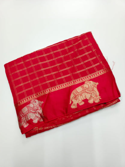 SEMI CREPE SILK SAREE - B S CHANNABASAPPA & SONS