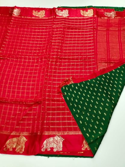 SEMI CREPE SILK SAREE - B S CHANNABASAPPA & SONS
