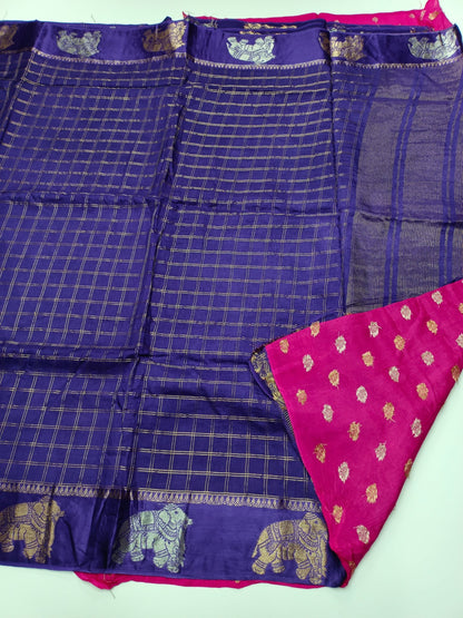 SEMI CREPE SILK SAREE - B S CHANNABASAPPA & SONS