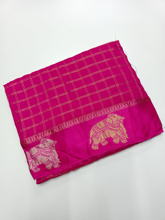 SEMI CREPE SILK SAREE - B S CHANNABASAPPA & SONS