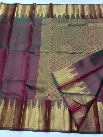 KANCHIPURAM PURE SILK SAREE - B S CHANNABASAPPA & SONS
