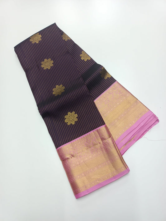 KANCHIPURAM SEMI SILK SAREE - B S CHANNABASAPPA & SONS