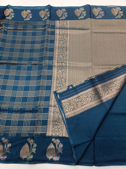 SEMI CREPE SILK SAREE - B S CHANNABASAPPA & SONS
