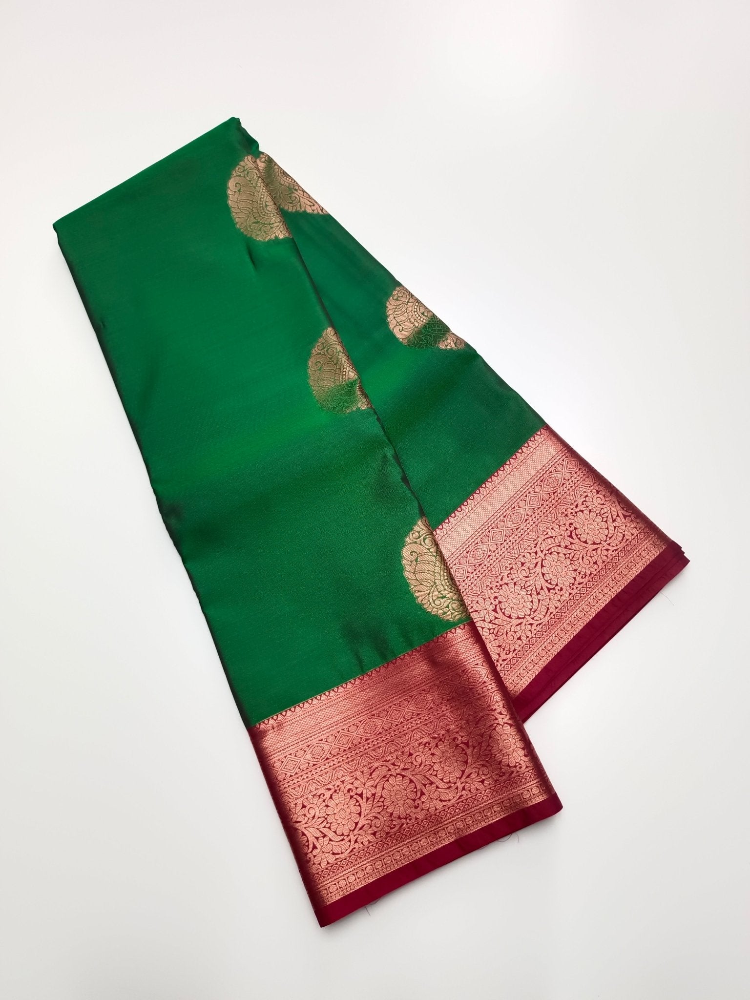 KANCHIPURAM SEMI SILK SAREE - B S CHANNABASAPPA & SONS