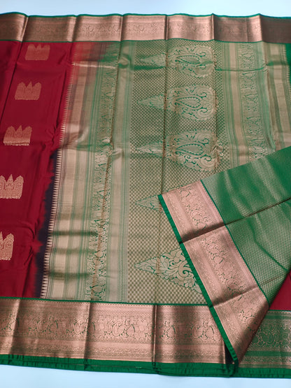 KANCHIPURAM SEMI SILK SAREE - B S CHANNABASAPPA & SONS