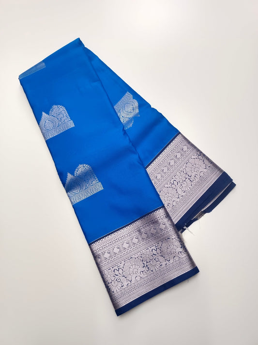 KANCHIPURAM SEMI SILK SAREE - B S CHANNABASAPPA & SONS