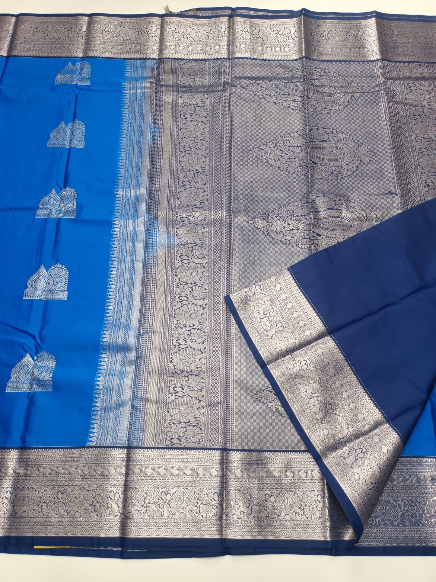 KANCHIPURAM SEMI SILK SAREE - B S CHANNABASAPPA & SONS