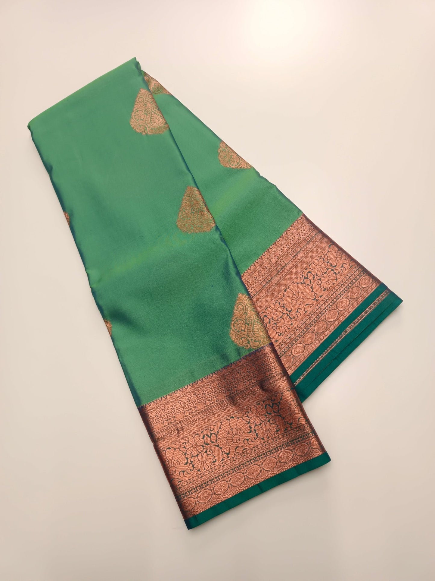 KANCHIPURAM SEMI SILK SAREE - B S CHANNABASAPPA & SONS