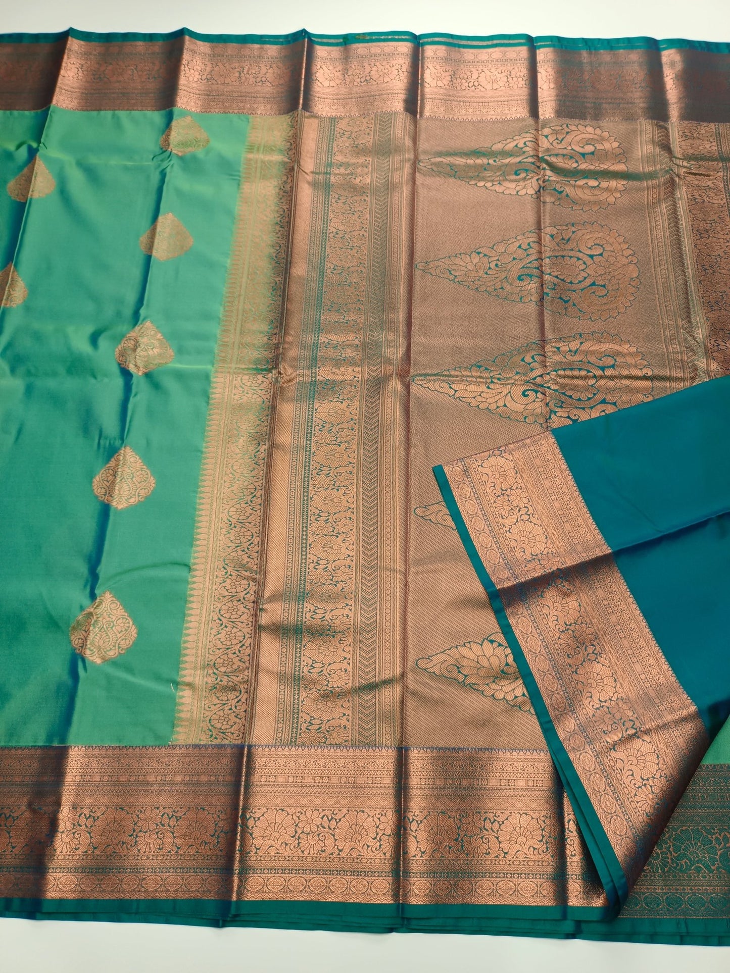 KANCHIPURAM SEMI SILK SAREE - B S CHANNABASAPPA & SONS