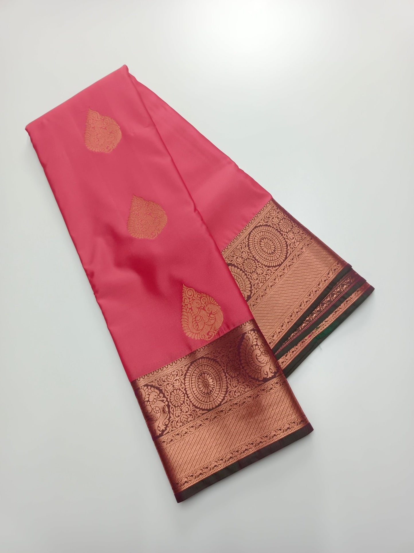 KANCHIPURAM SEMI SILK SAREE - B S CHANNABASAPPA & SONS