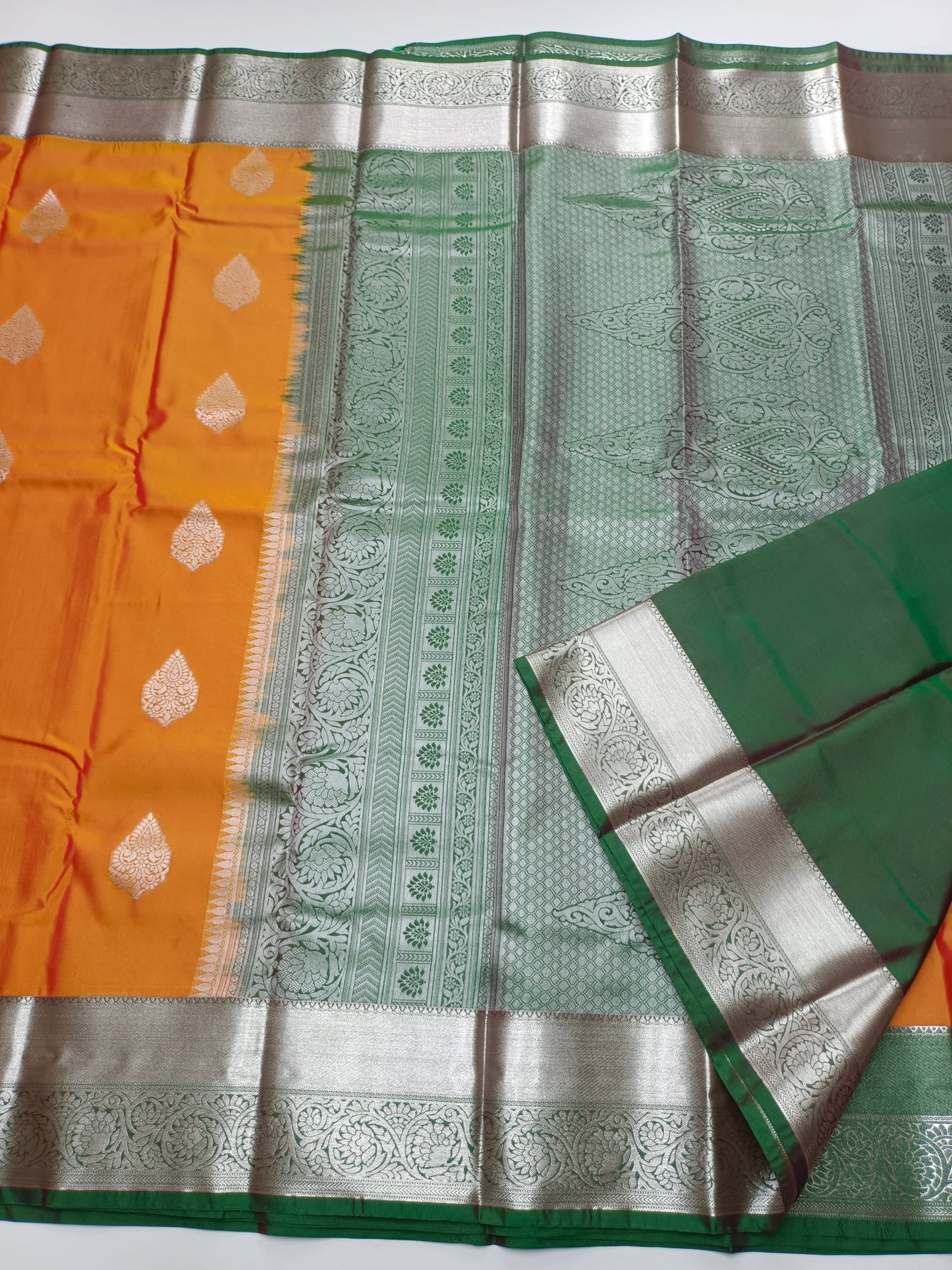 KANCHIPURAM SEMI SILK SAREE - B S CHANNABASAPPA & SONS