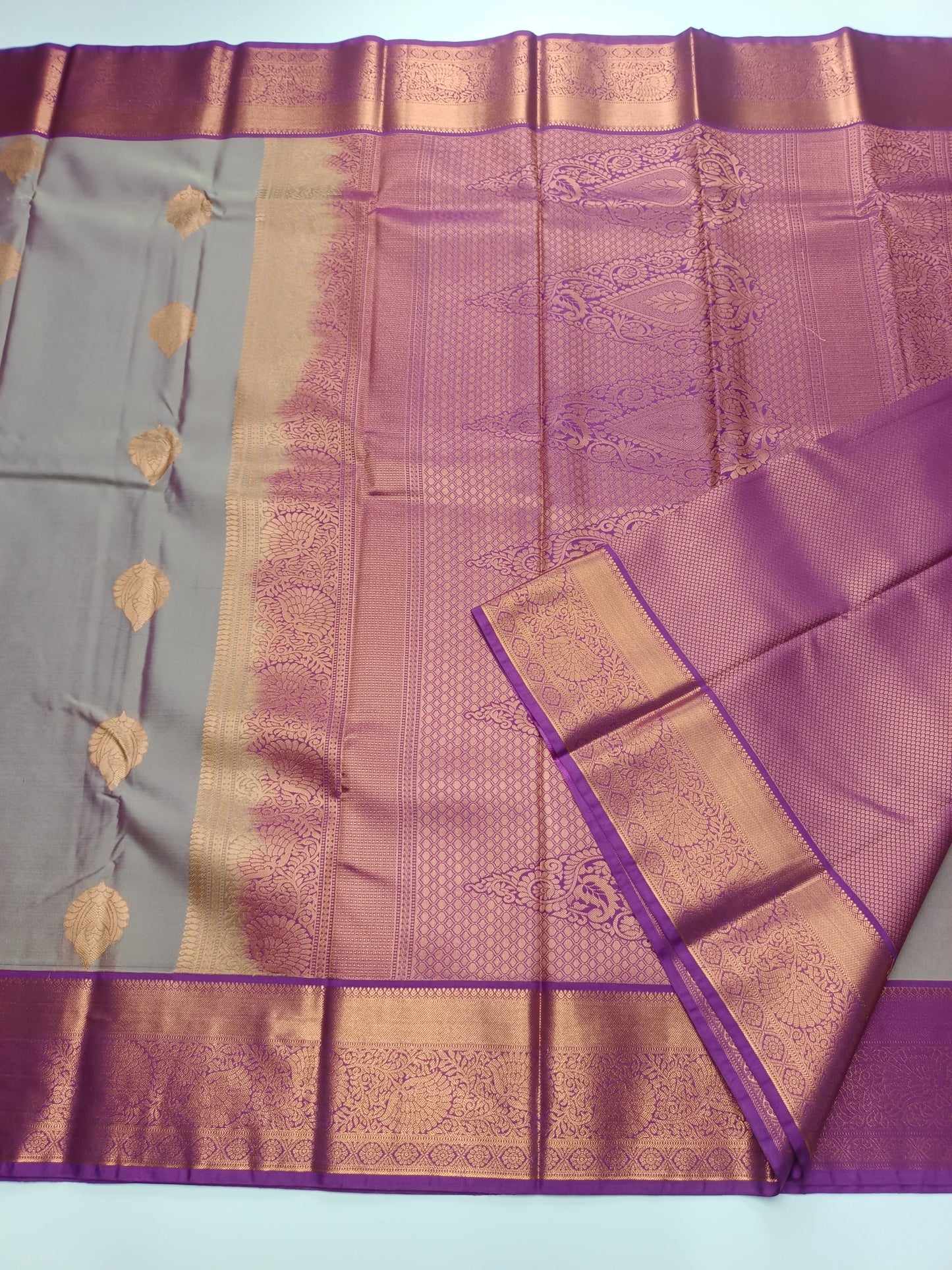 KANCHIPURAM SEMI SILK SAREE - B S CHANNABASAPPA & SONS