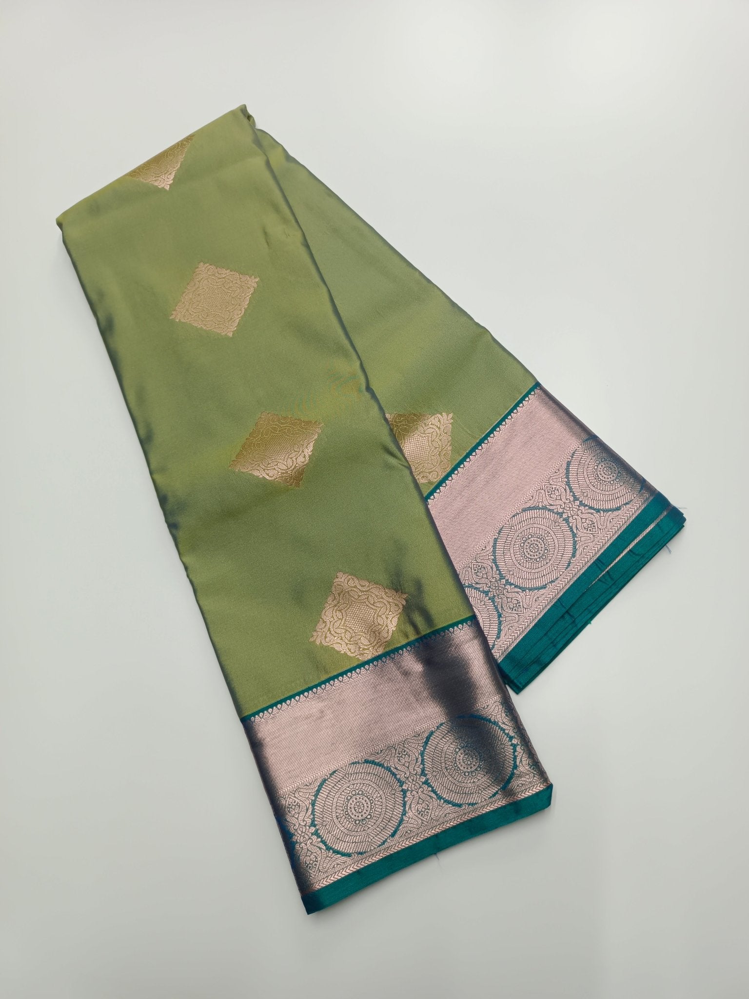 KANCHIPURAM SEMI SILK SAREE - B S CHANNABASAPPA & SONS