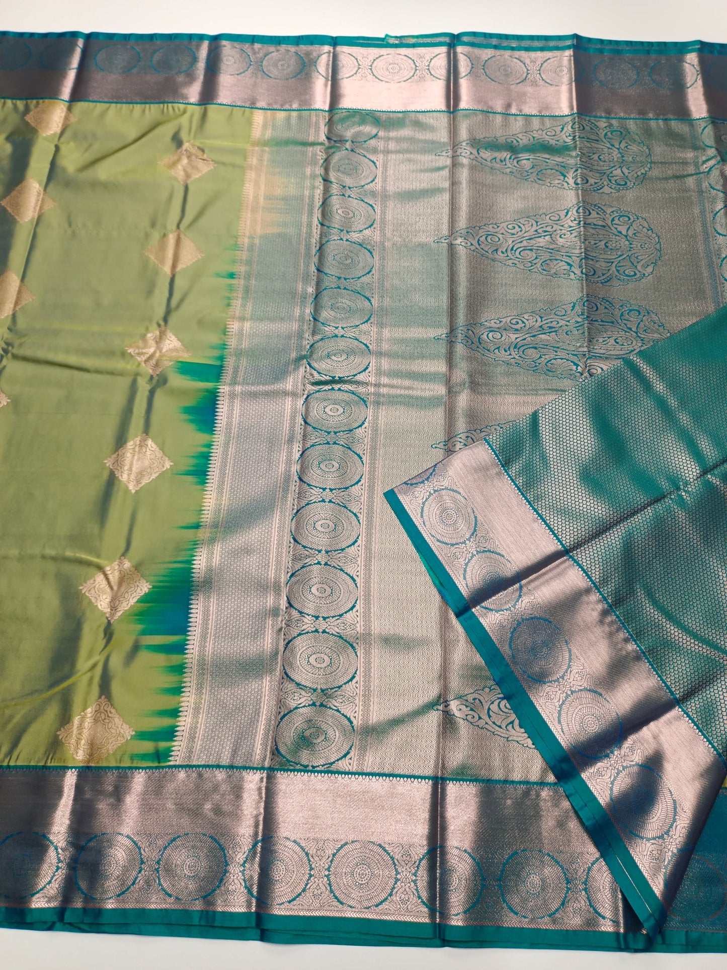 KANCHIPURAM SEMI SILK SAREE - B S CHANNABASAPPA & SONS