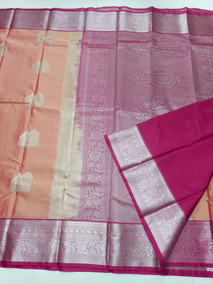 KANCHIPURAM SEMI SILK SAREE - B S CHANNABASAPPA & SONS
