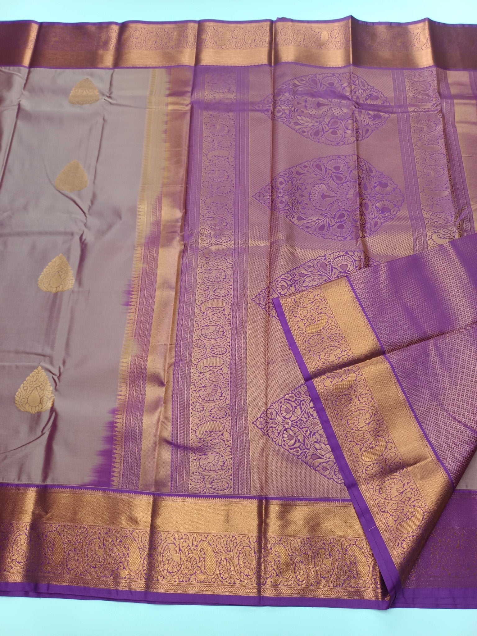 KANCHIPURAM SEMI SILK SAREE - B S CHANNABASAPPA & SONS