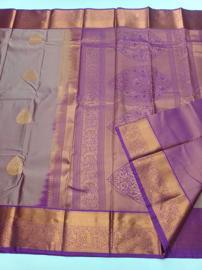 KANCHIPURAM SEMI SILK SAREE - B S CHANNABASAPPA & SONS