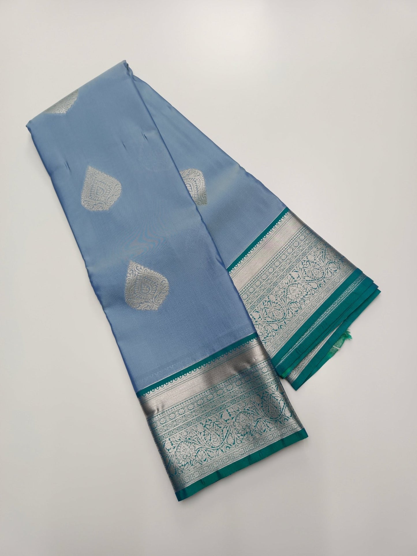 KANCHIPURAM SEMI SILK SAREE - B S CHANNABASAPPA & SONS