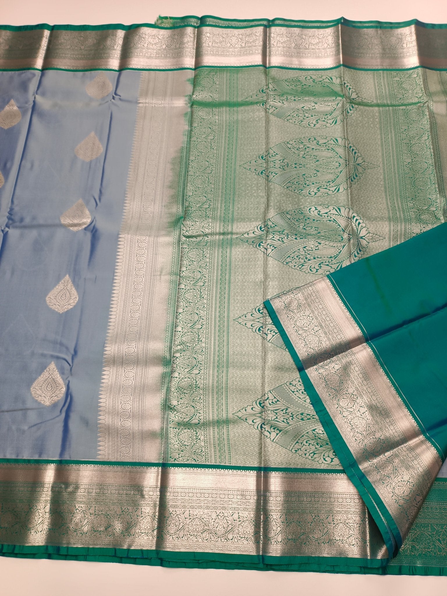 KANCHIPURAM SEMI SILK SAREE - B S CHANNABASAPPA & SONS