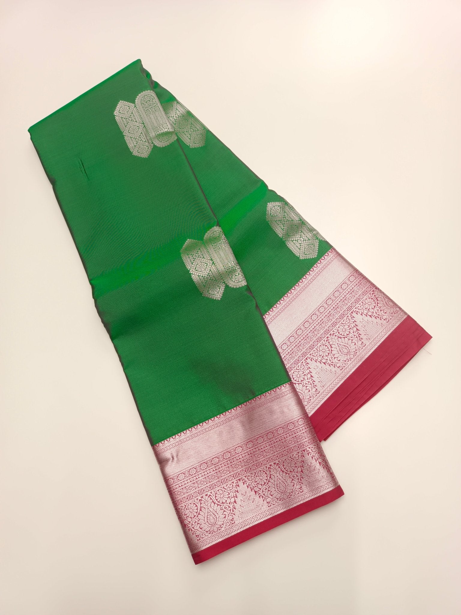 KANCHIPURAM SEMI SILK SAREE - B S CHANNABASAPPA & SONS