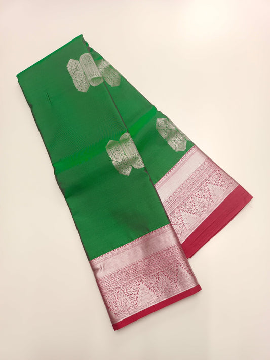 KANCHIPURAM SEMI SILK SAREE - B S CHANNABASAPPA & SONS