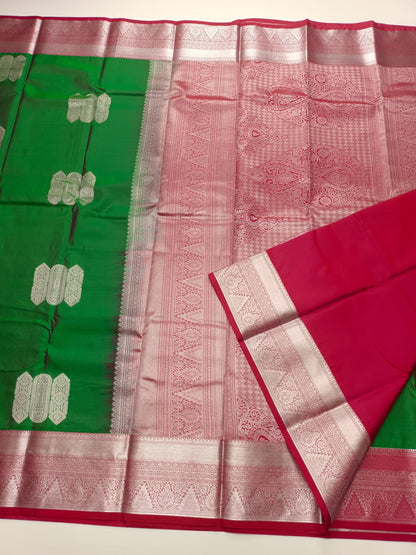 KANCHIPURAM SEMI SILK SAREE - B S CHANNABASAPPA & SONS