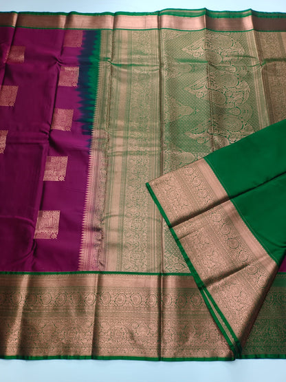 KANCHIPURAM SEMI SILK SAREE - B S CHANNABASAPPA & SONS