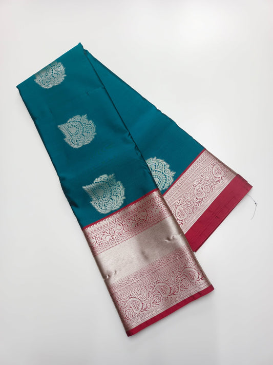 KANCHIPURAM SEMI SILK SAREE - B S CHANNABASAPPA & SONS