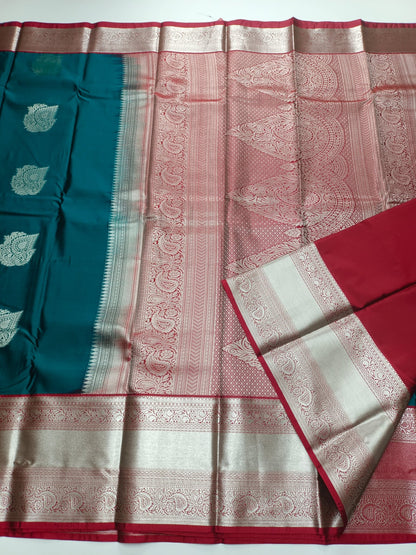 KANCHIPURAM SEMI SILK SAREE - B S CHANNABASAPPA & SONS