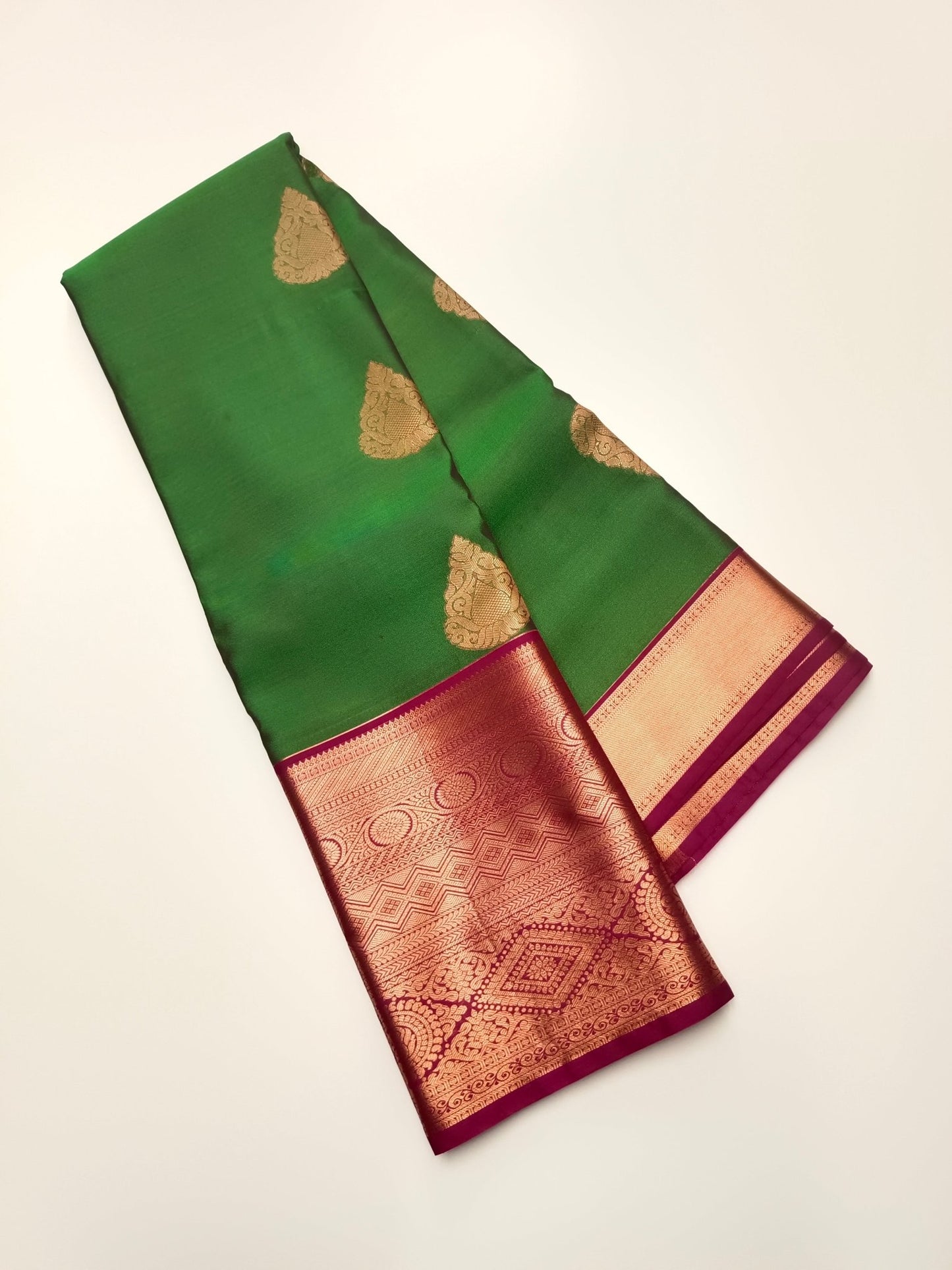 KANCHIPURAM SEMI SILK SAREE - B S CHANNABASAPPA & SONS