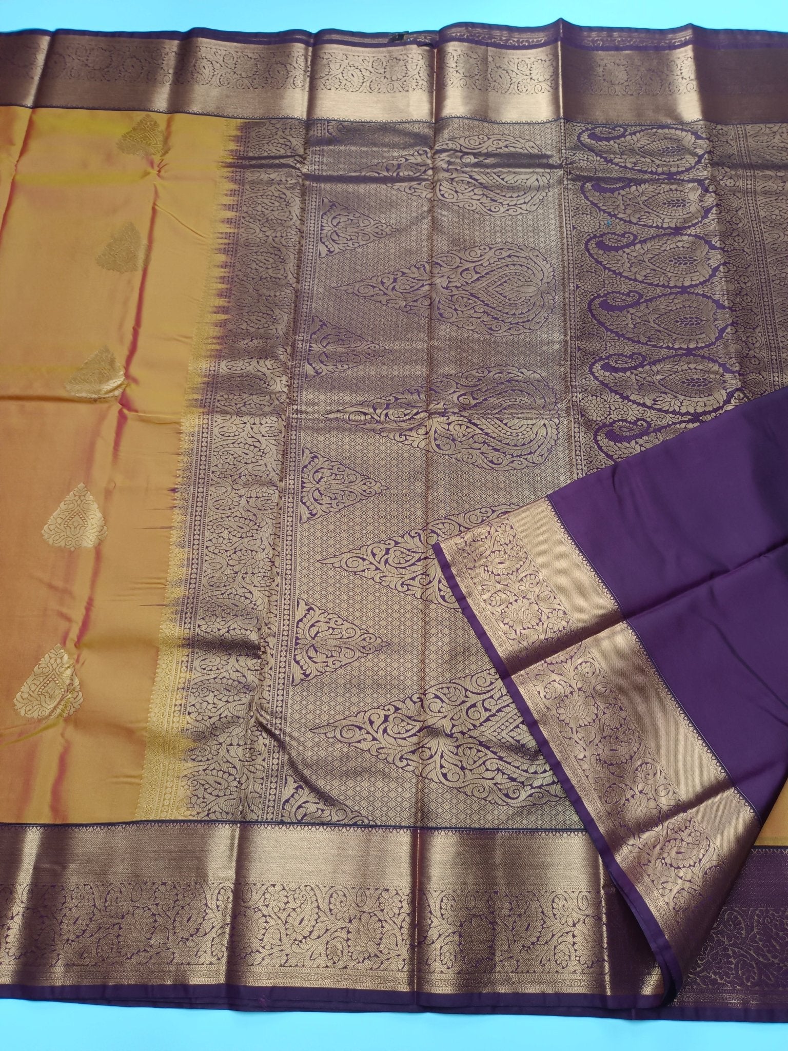 KANCHIPURAM SEMI SILK SAREE - B S CHANNABASAPPA & SONS