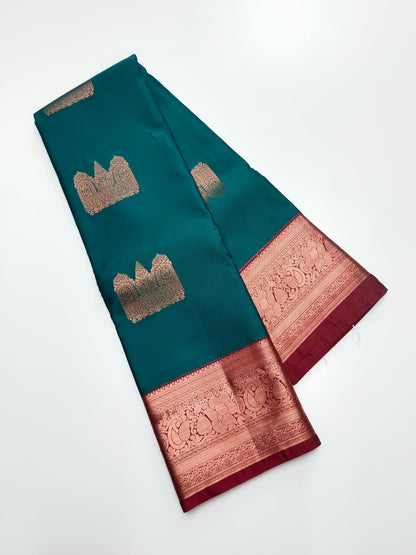 KANCHIPURAM SEMI SILK SAREE - B S CHANNABASAPPA & SONS