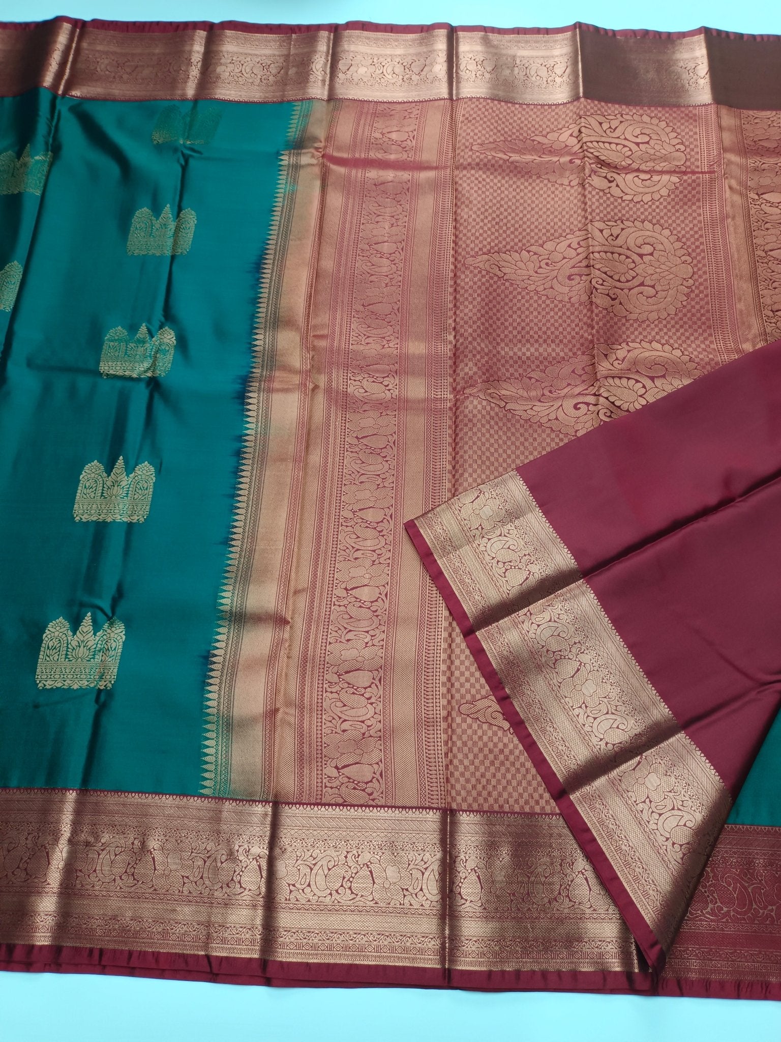 KANCHIPURAM SEMI SILK SAREE - B S CHANNABASAPPA & SONS