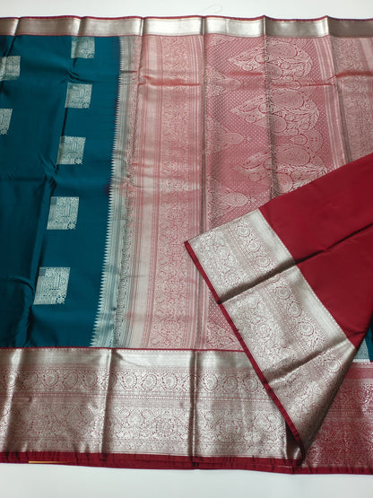 KANCHIPURAM SEMI SILK SAREE - B S CHANNABASAPPA & SONS